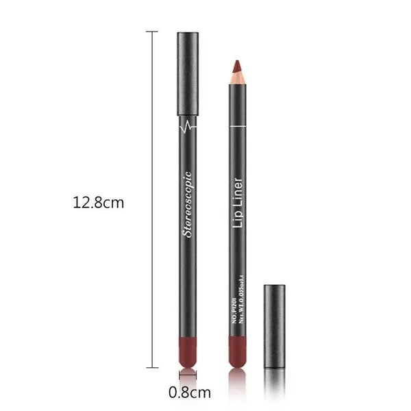 12Pcs Women Waterproof Lipstick Long Lasting Matte Lip Liner Pencil Lip Pen Set My Store