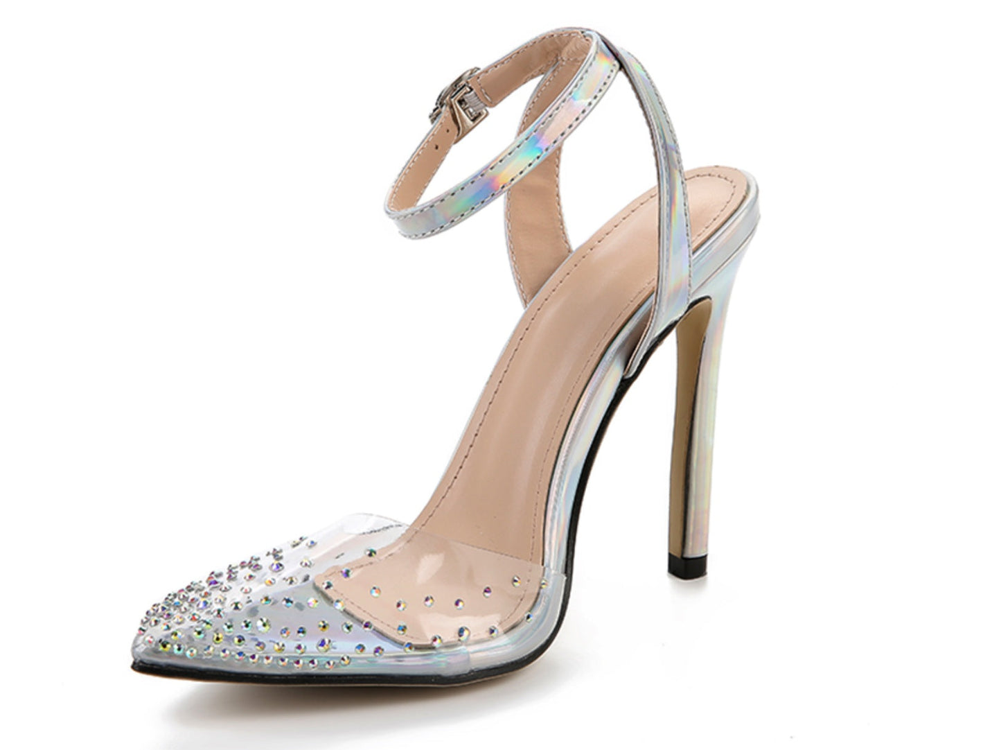 Pointed diamond sandals for women with stiletto heels My Store