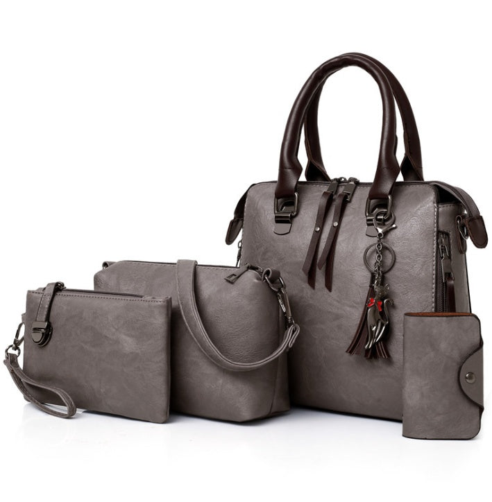 Multi-piece set New wave fashion handbag bag retro simple child bag shoulder bag Messenger bag My Store