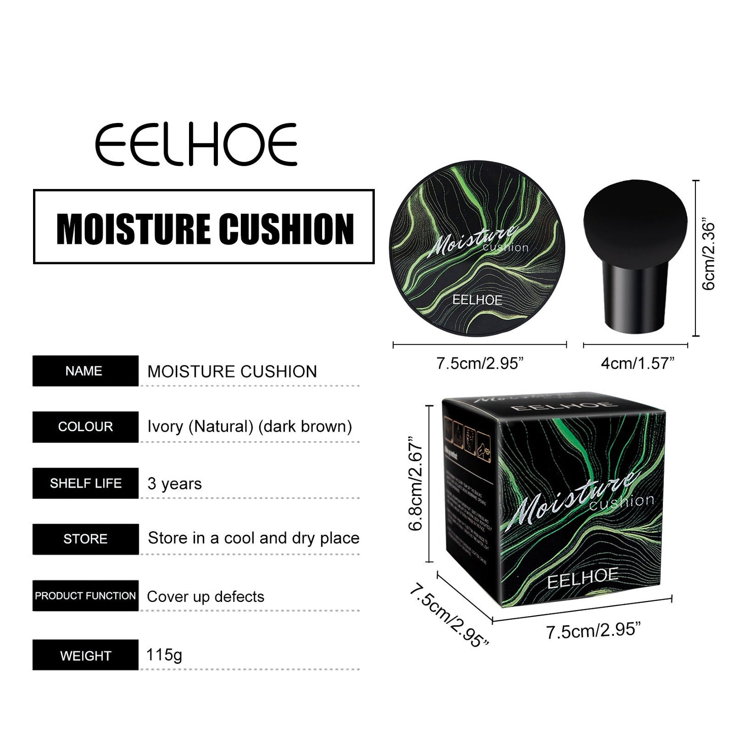 Mushroom Head Air Cushion Natural BB Cream Covers Facial Blemishes And Brightens Natural Nude Makeup Foundation Cream My Store