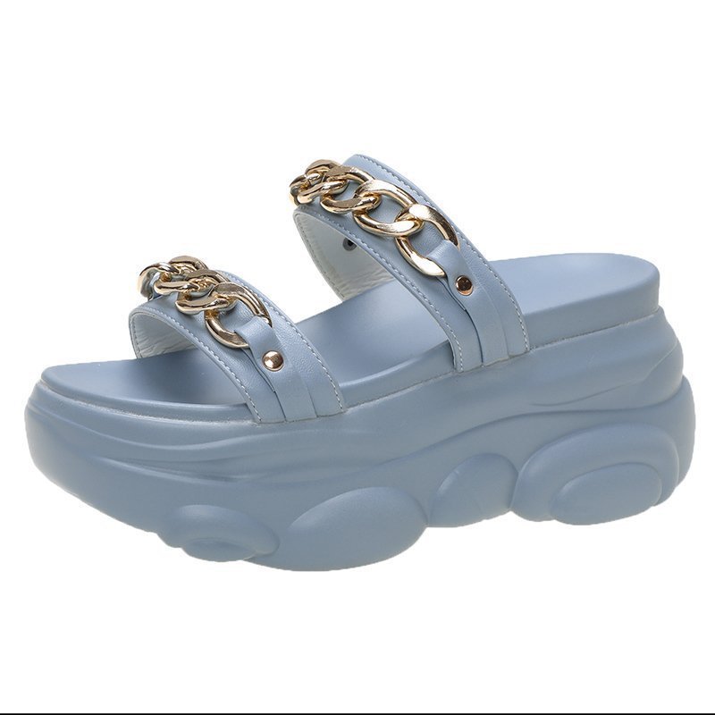 Women's Platform Chain Booster Slip-On Slippers My Store