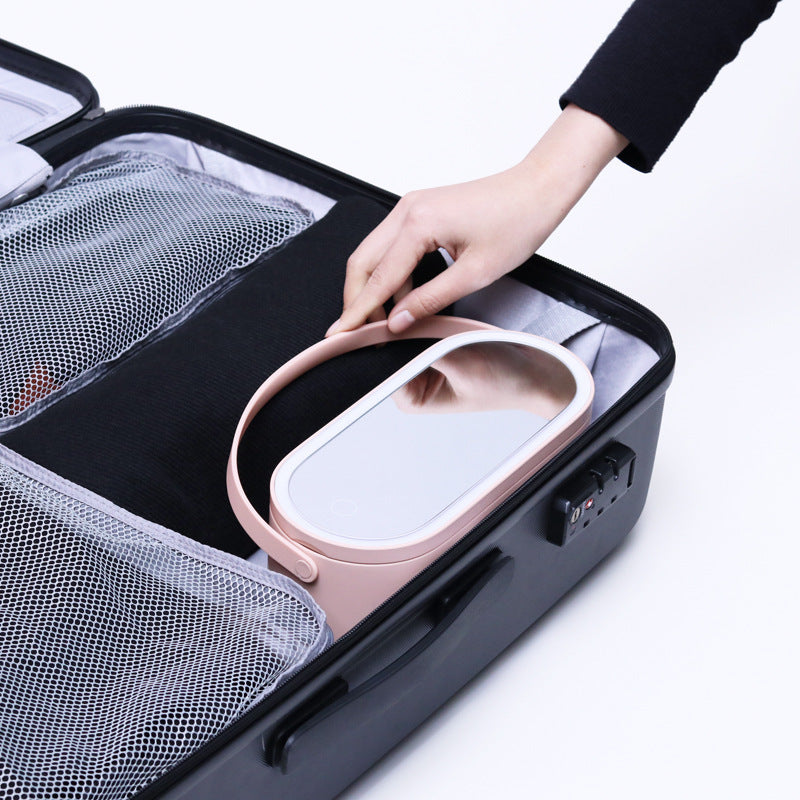 Creative Mini Muid Portable Make-Up Box Led Rechargeable Make-Up Mirror Night Light Travel Make-Up Desktop Make-Up Mirror My Store