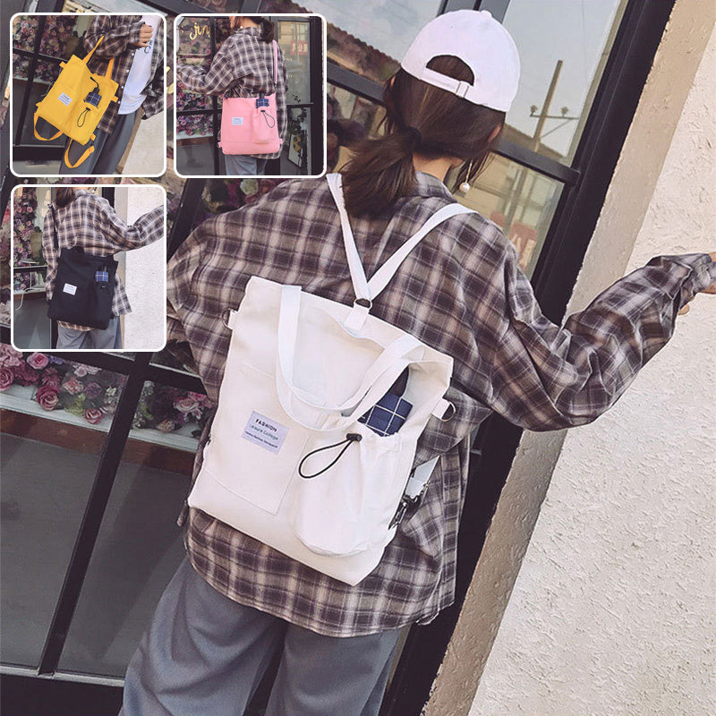 Harajuku Canvas Bags Students Handbag With Pockets Preppy Buckpack Shoulder Bag For Women Shoolbags My Store