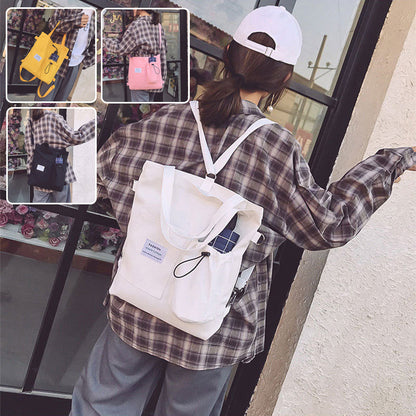 Harajuku Canvas Bags Students Handbag With Pockets Preppy Buckpack Shoulder Bag For Women Shoolbags My Store