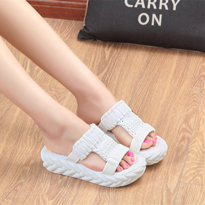 Fashionable Korean Version Thick Bottom Sponge Cake Cooler Slippers My Store