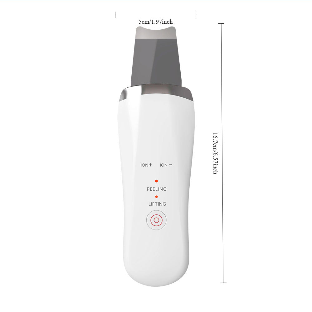 Electric Ultrasonic Skin Scrubber Face Spatula Home Ultrasonic Skin Scrubber Facial Cleaner Handheld Mini Derma Galvanica Tightening Face Scrubber Machine Skin Scrubber USB Ultrasonic My Store
