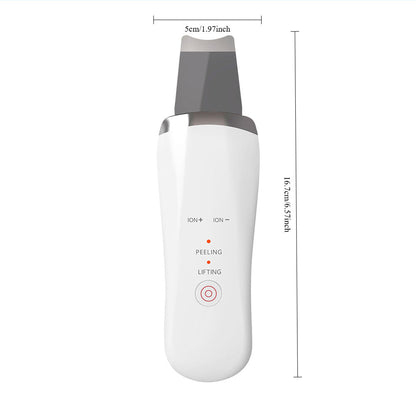 Electric Ultrasonic Skin Scrubber Face Spatula Home Ultrasonic Skin Scrubber Facial Cleaner Handheld Mini Derma Galvanica Tightening Face Scrubber Machine Skin Scrubber USB Ultrasonic My Store