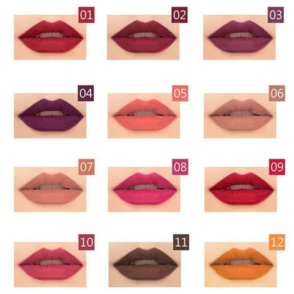 12Pcs Women Waterproof Lipstick Long Lasting Matte Lip Liner Pencil Lip Pen Set My Store