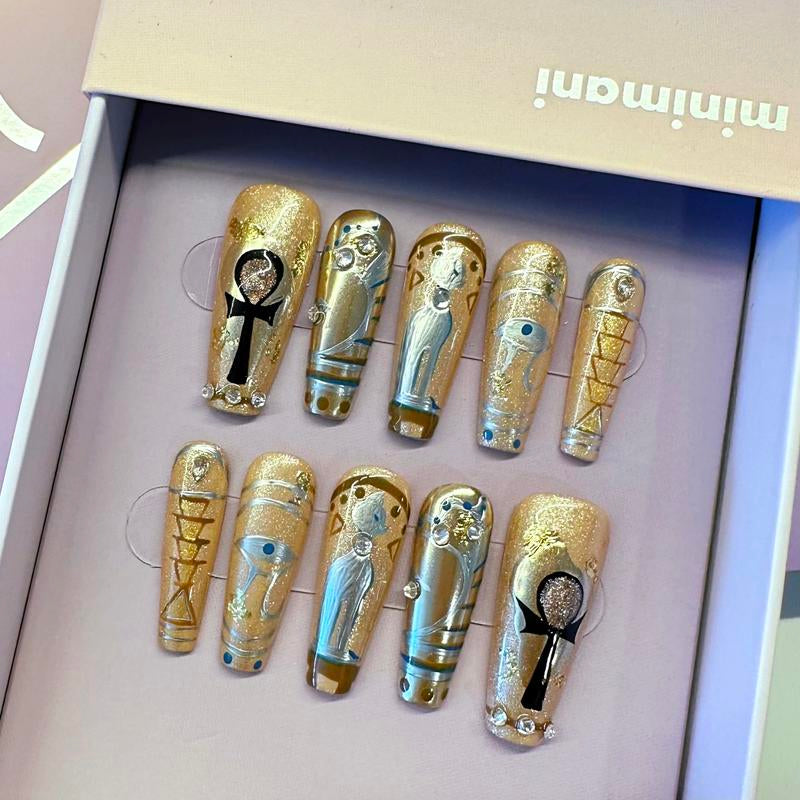 Minimani Spring Collections 10PCS Handmade Press on Nails Wedding Nails Reusablegel/Acrylic 2025 New Arrival