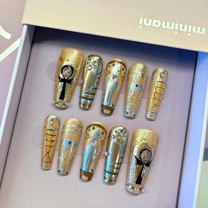 Minimani Spring Collections 10PCS Handmade Press on Nails Wedding Nails Reusablegel/Acrylic 2025 New Arrival