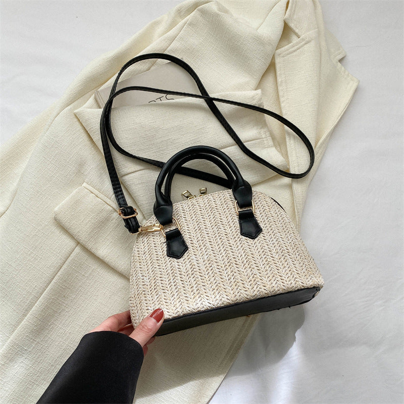 Women's Fashion Simple Casual Woven Handbag Shoulder Crossbody Bag My Store