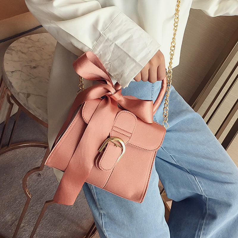 Female bag ladies shoulder bag fashion bow velvet handbag My Store