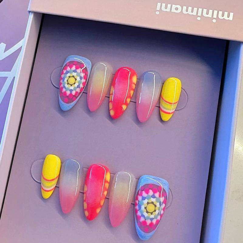 Minimani Spring Collections 10PCS Handmade Press on Nails Wedding Nails Reusablegel/Acrylic 2025 New Arrival