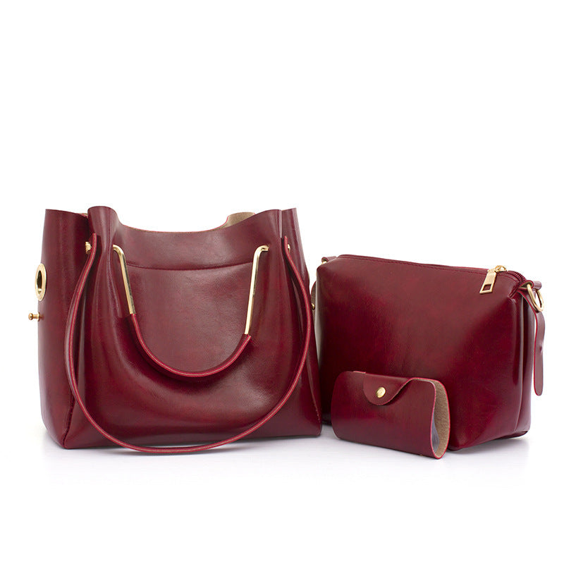 new fashion handbags Sanjiantao retro all-match single shoulder bag simple oil wax portable Tote Bag My Store