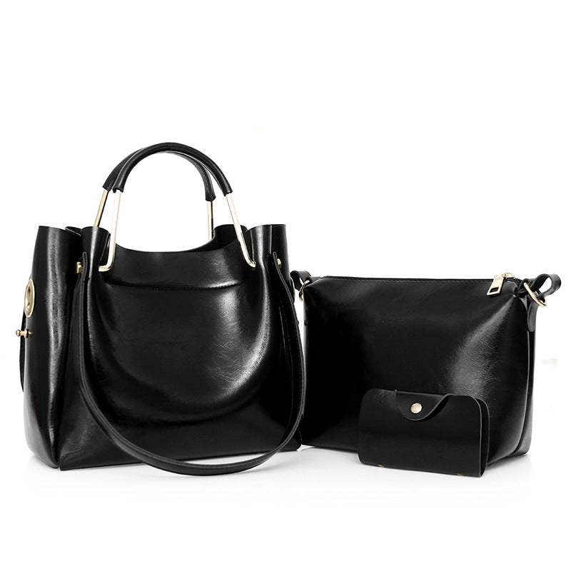 new fashion handbags Sanjiantao retro all-match single shoulder bag simple oil wax portable Tote Bag My Store