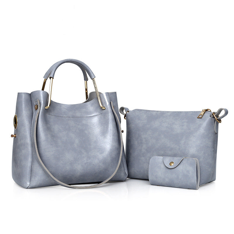 new fashion handbags Sanjiantao retro all-match single shoulder bag simple oil wax portable Tote Bag My Store