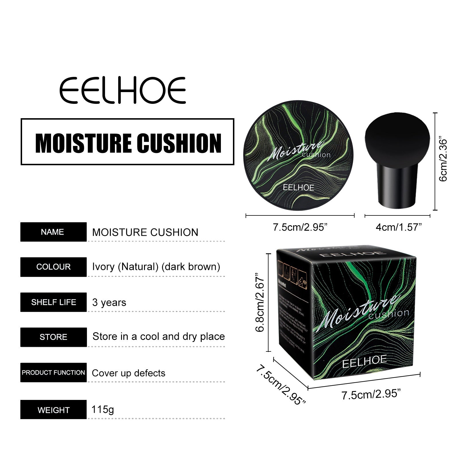 Mushroom Head Air Cushion Natural BB Cream Covers Facial Blemishes And Brightens Natural Nude Makeup Foundation Cream My Store