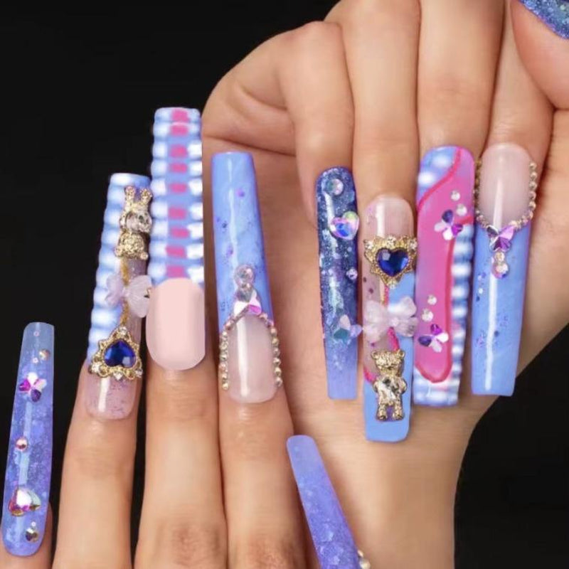 Minimani Spring Collections 10PCS Handmade Press on Nails Wedding Nails Reusablegel/Acrylic 2025 New Arrival