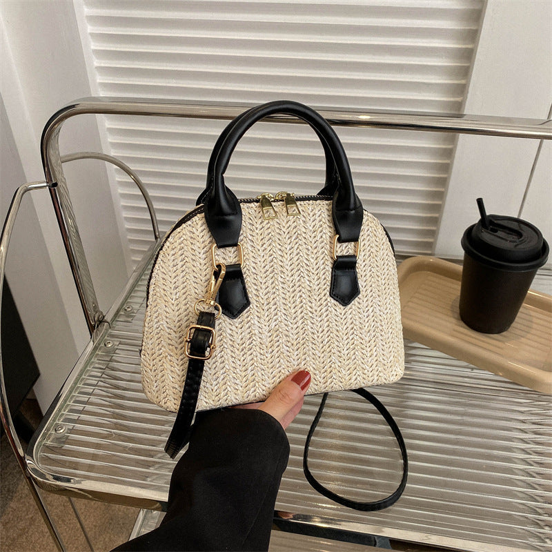 Women's Fashion Simple Casual Woven Handbag Shoulder Crossbody Bag My Store