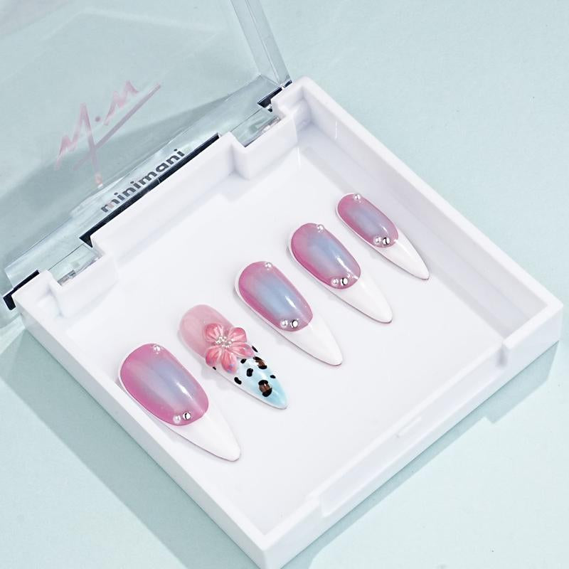 Minimani Spring Collections 10PCS Handmade Press on Nails Wedding Nails Reusablegel/Acrylic 2025 New Arrival