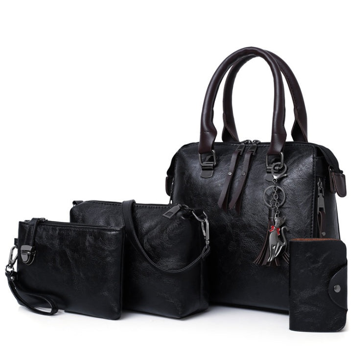 Multi-piece set New wave fashion handbag bag retro simple child bag shoulder bag Messenger bag My Store