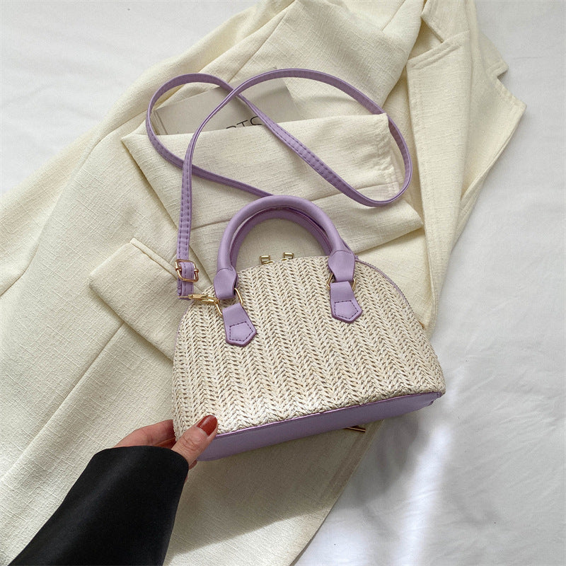 Women's Fashion Simple Casual Woven Handbag Shoulder Crossbody Bag My Store
