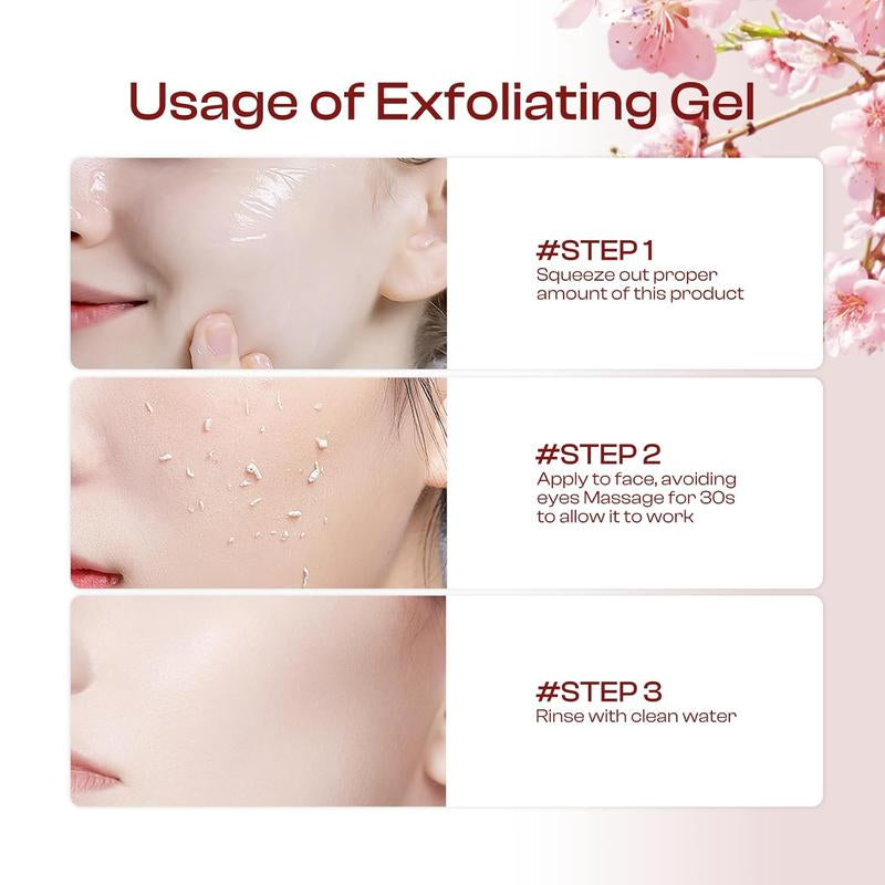 4PCS OUHOE Purifying Exfoliating Gel - Gentle Exfoliating Gel, Facial Exfoliator Cleanser, Exfoliating Gel Scrub for Face & Hands - Alcohol-Free, 68G X 50Ml Moisturizing Skincare