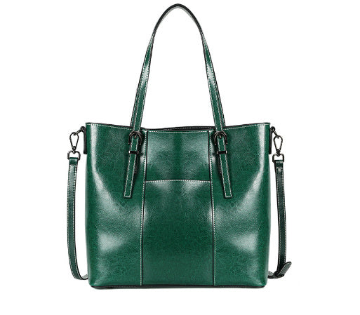 Big Bag Genuine Leather  Capacity Cowhide Messenger Bag Female Hand-held Tote My Store