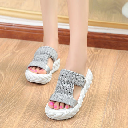 Fashionable Korean Version Thick Bottom Sponge Cake Cooler Slippers My Store