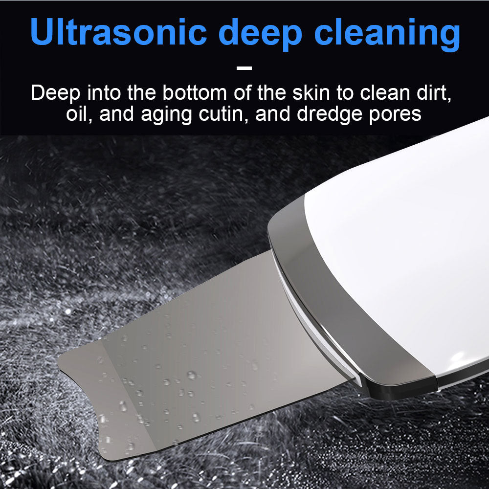 Electric Ultrasonic Skin Scrubber Face Spatula Home Ultrasonic Skin Scrubber Facial Cleaner Handheld Mini Derma Galvanica Tightening Face Scrubber Machine Skin Scrubber USB Ultrasonic My Store