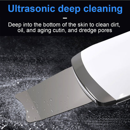 Electric Ultrasonic Skin Scrubber Face Spatula Home Ultrasonic Skin Scrubber Facial Cleaner Handheld Mini Derma Galvanica Tightening Face Scrubber Machine Skin Scrubber USB Ultrasonic My Store