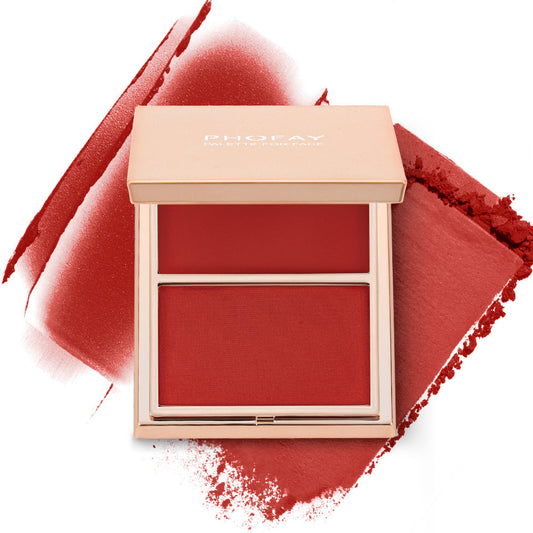 PHOFAY Double-Take Cream & Powder Blush Duo My Store