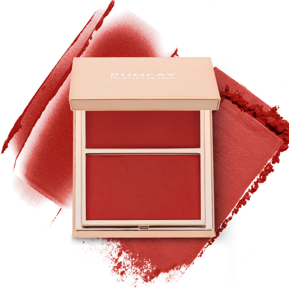 PHOFAY Double-Take Cream & Powder Blush Duo My Store