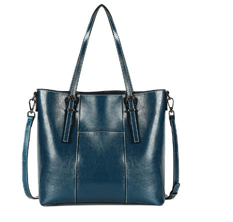 Big Bag Genuine Leather  Capacity Cowhide Messenger Bag Female Hand-held Tote My Store
