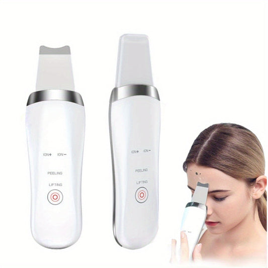 Electric Ultrasonic Skin Scrubber Face Spatula Home Ultrasonic Skin Scrubber Facial Cleaner Handheld Mini Derma Galvanica Tightening Face Scrubber Machine Skin Scrubber USB Ultrasonic My Store