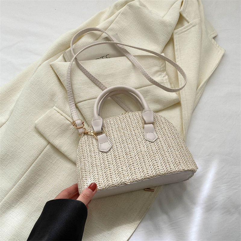 Women's Fashion Simple Casual Woven Handbag Shoulder Crossbody Bag My Store