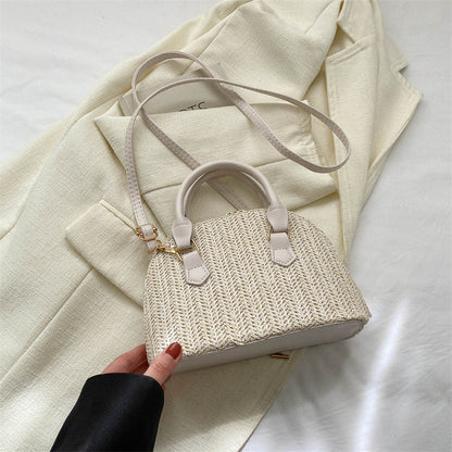 Women's Fashion Simple Casual Woven Handbag Shoulder Crossbody Bag My Store