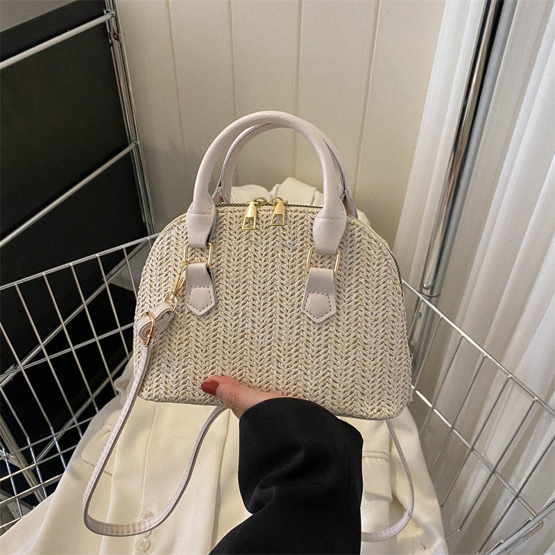 Women's Fashion Simple Casual Woven Handbag Shoulder Crossbody Bag My Store